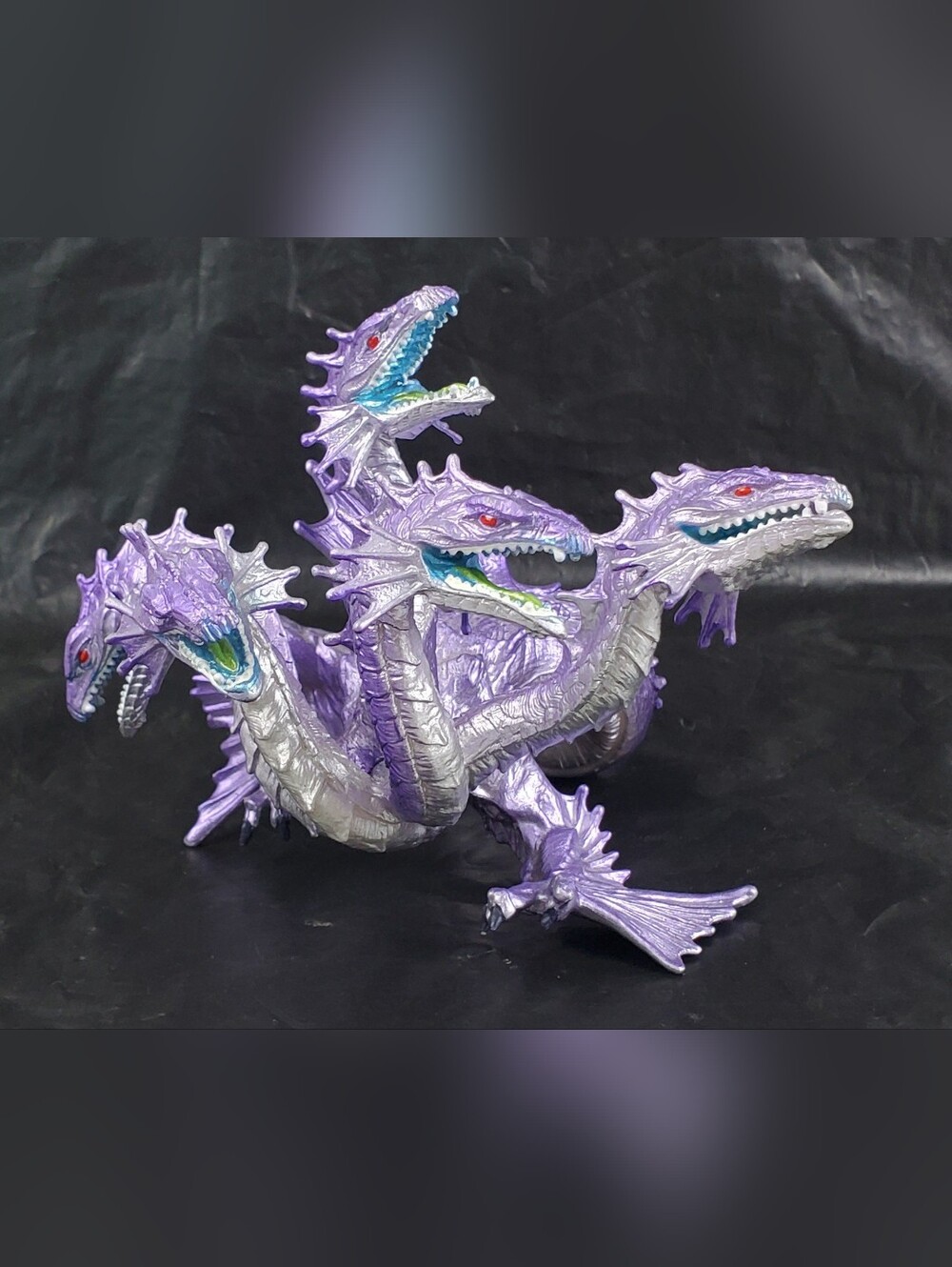 Safari Ltd 2012 HYDRA Five Headed Dragon Figure Fantasy Diorama - EUC